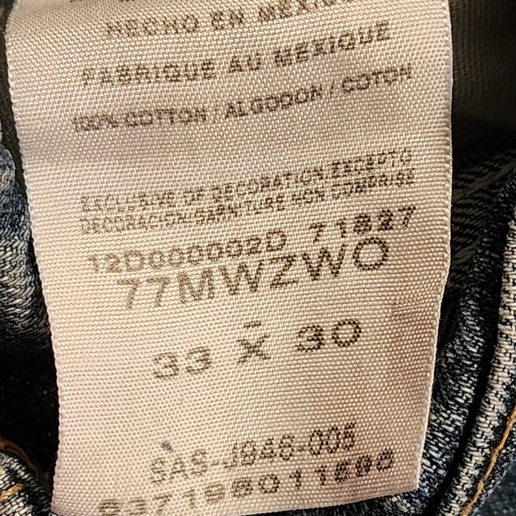 WRANGLER RETRO Darkwash Distressed Slim Boot Men's Denim Jean Sz. 33x30 - Picture 3 of 6